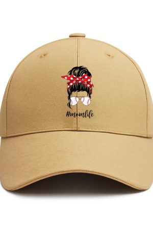Mom Life Softball Baseball Mothers Messy Bun Cotton Baseball Hat