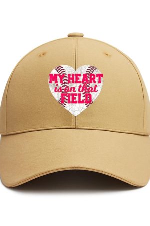 My Heart Is On That Field Baseball Mothers Day Cotton Baseball Hat