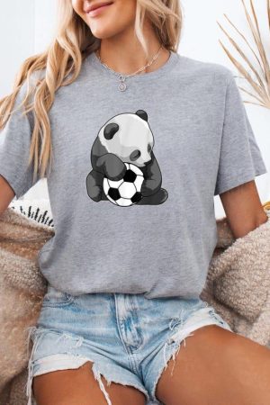 Panda Soccer Player Sports T-Shirt