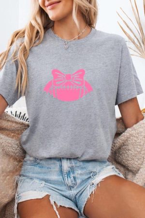 Pink Football Design T-Shirt