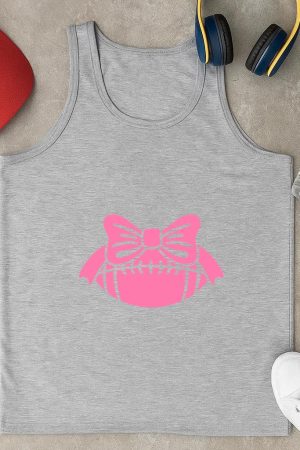 Pink Football Design Tank Top