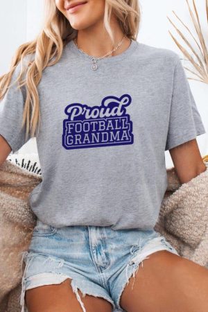 Proud Football Grandma Design T-Shirt