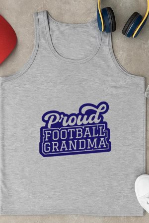 Proud Football Grandma Design Tank Top