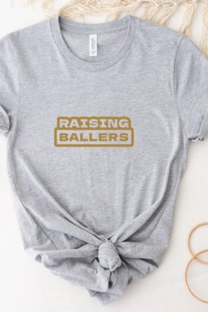 Raising Ballers Basketball Design T-Shirt