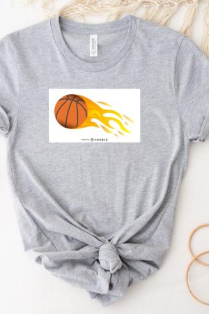 Realistic Basketball On Fire T-Shirt