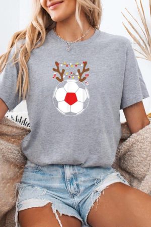 Reindeer Soccer Ball Deer T-Shirt