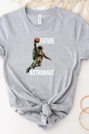 Rocket Space Astronaut Basketball T-Shirt