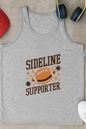 Sideliner Football Design Tank Top