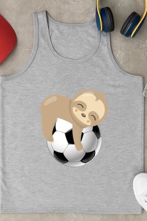 Sloth Soccer Football Tank Top