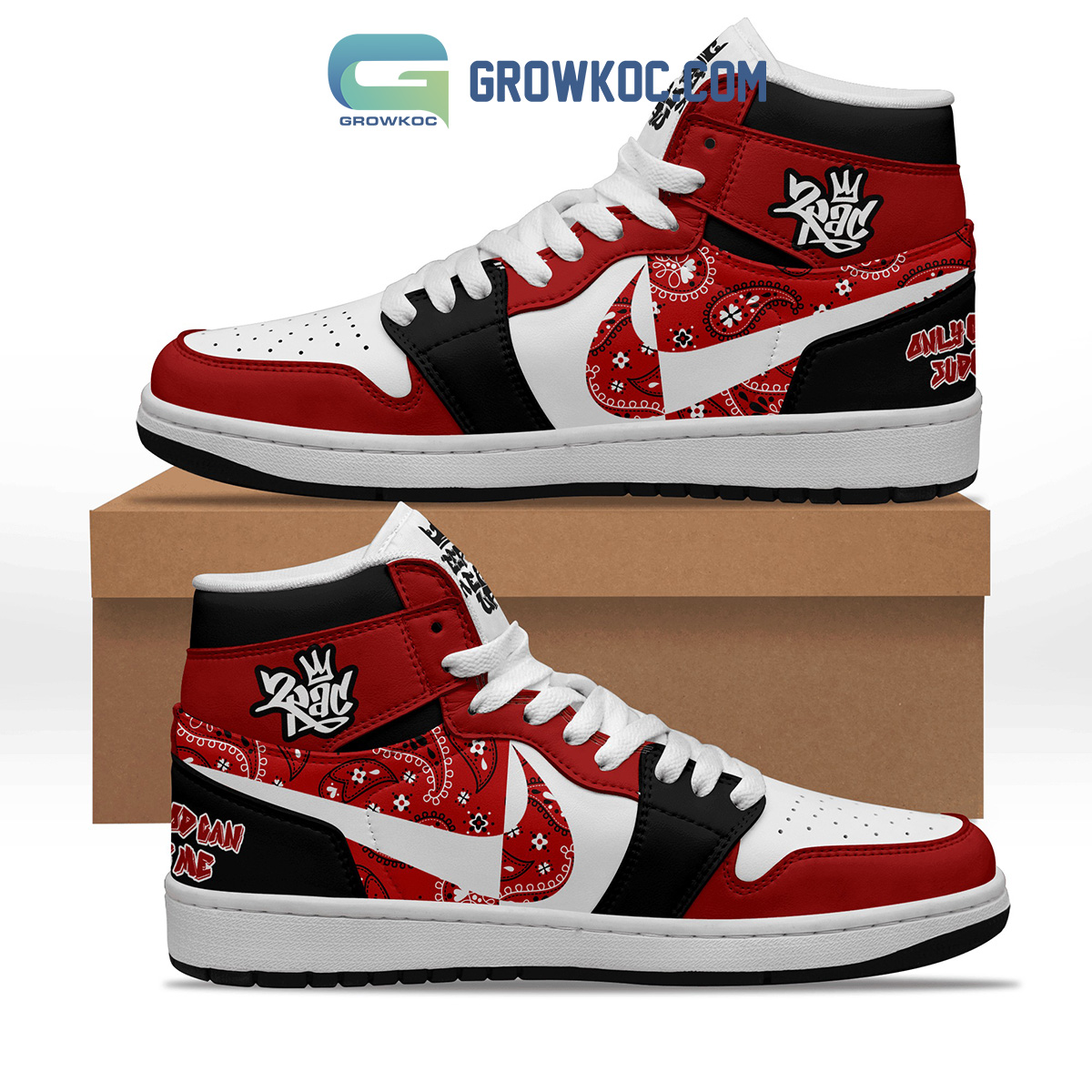 2Pac AJ1 High Sneakers Shoes For Men And Women Calebmatthewhans