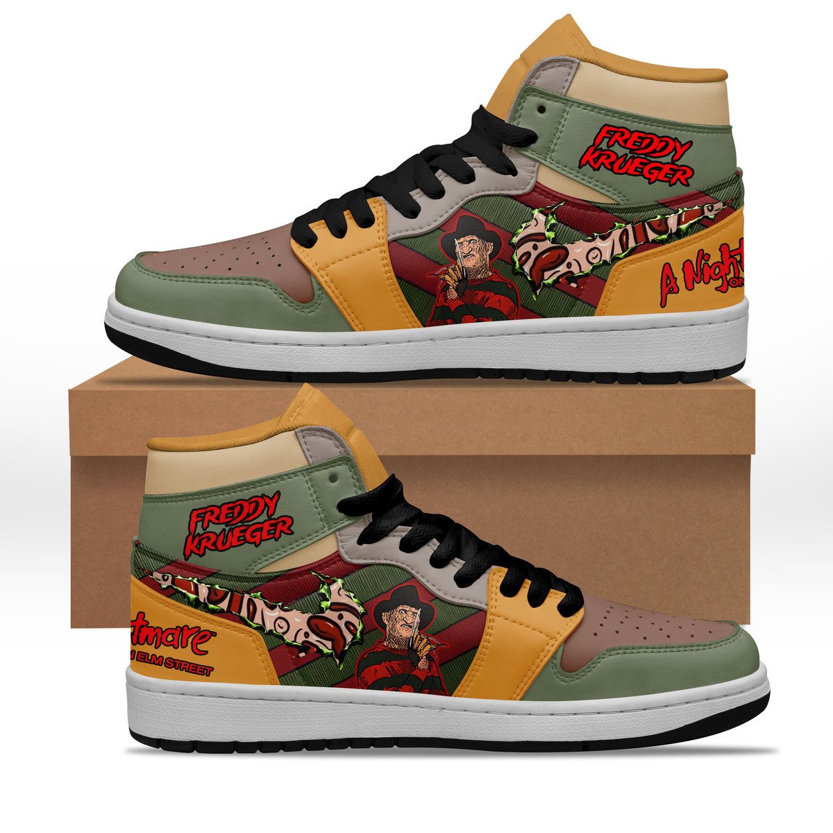 A Nightmare on Elm Street AJ1 High Sneakers Shoes For Men And Women Calebmatthewhans