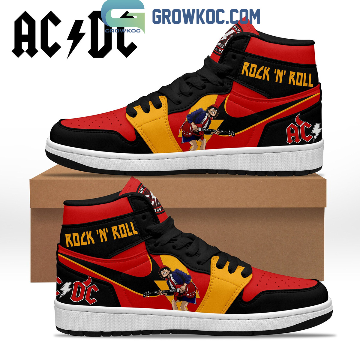 ACDC AJ1 High Sneakers Shoes For Men And Women Calebmatthewhans