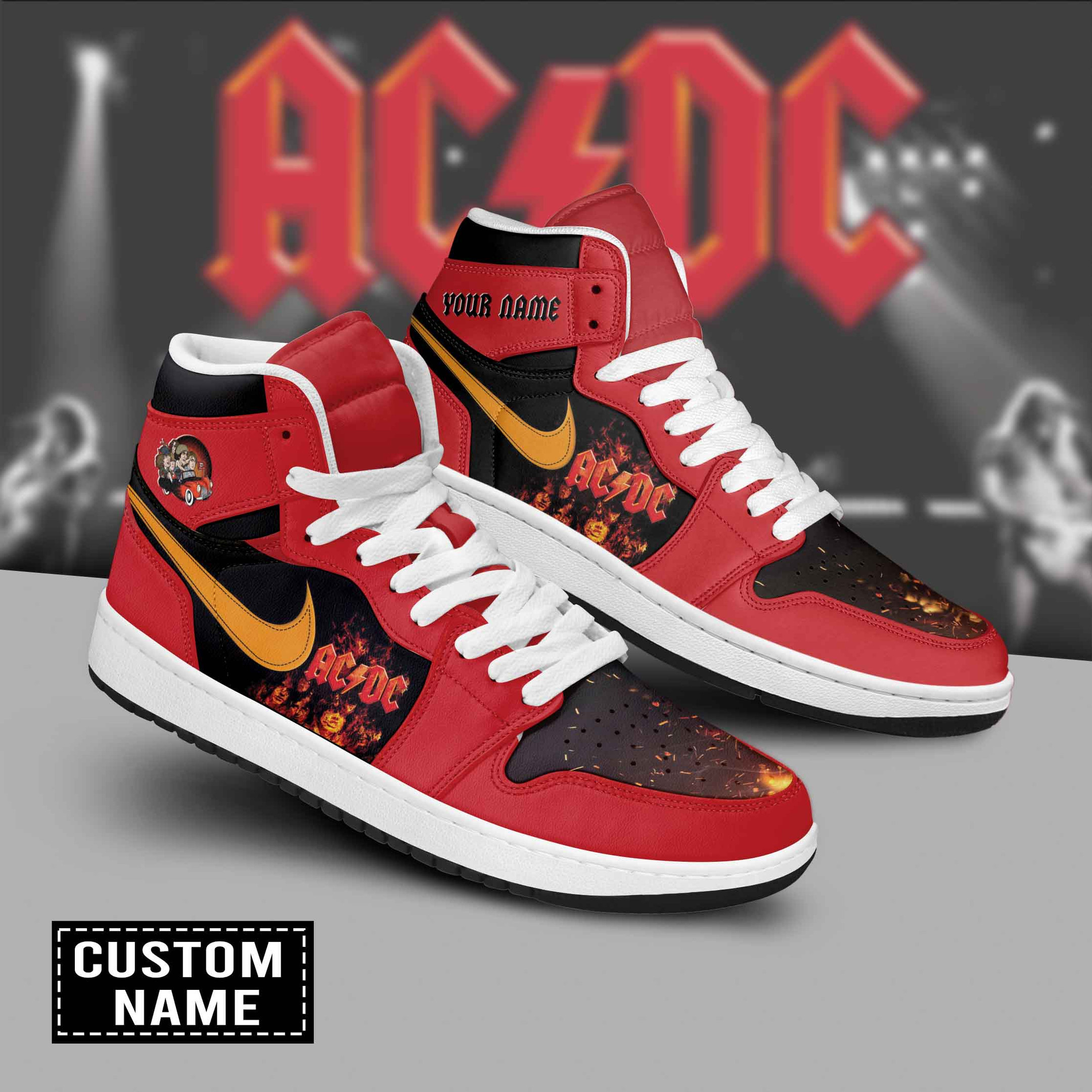 AC/DC AJ1 High Sneakers Shoes For Men And Women Calebmatthewhans