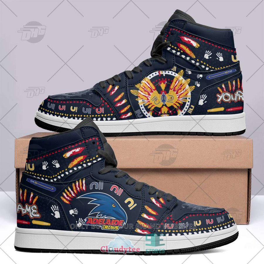 Adelaide Crows AFL AJ1 High Sneakers Shoes For Men And Women Calebmatthewhans
