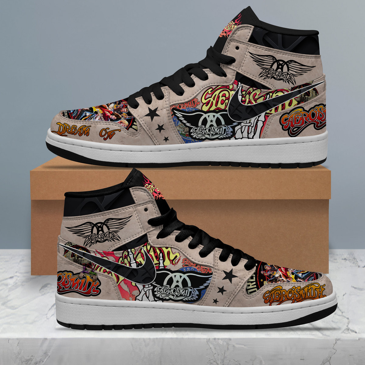 Aerosmith AJ1 High Sneakers Shoes For Men And Women Calebmatthewhans