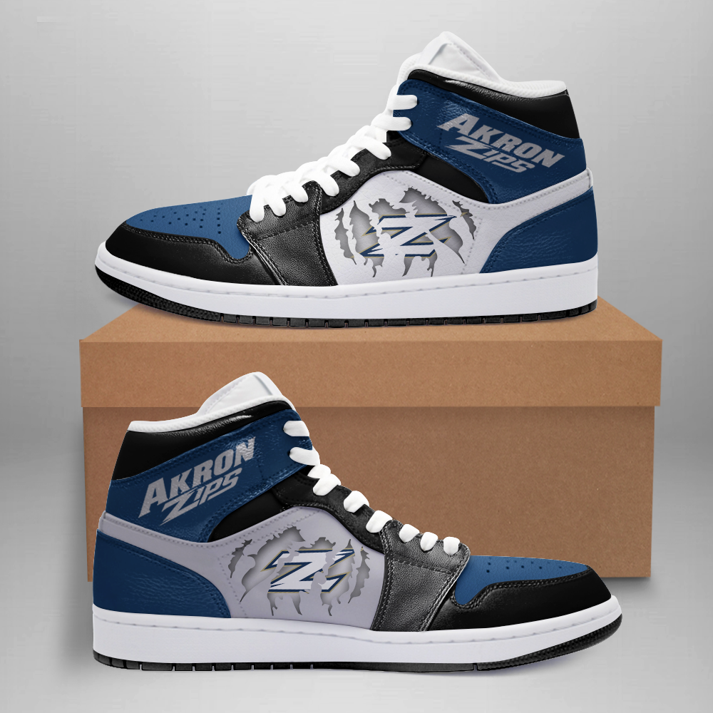 Akron Zips AJ1 High Sneakers Shoes For Men And Women Calebmatthewhans