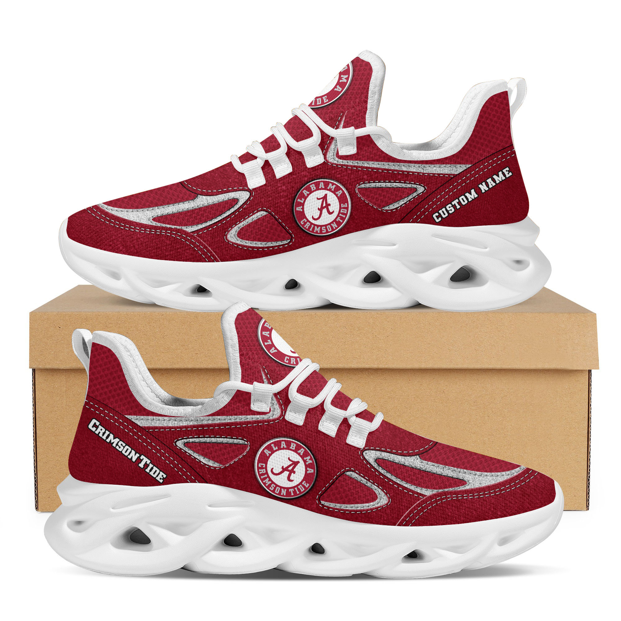 Alabama Crimson Tide Max Soul Shoes Sneakers For Men And Women Calebmatthewhans