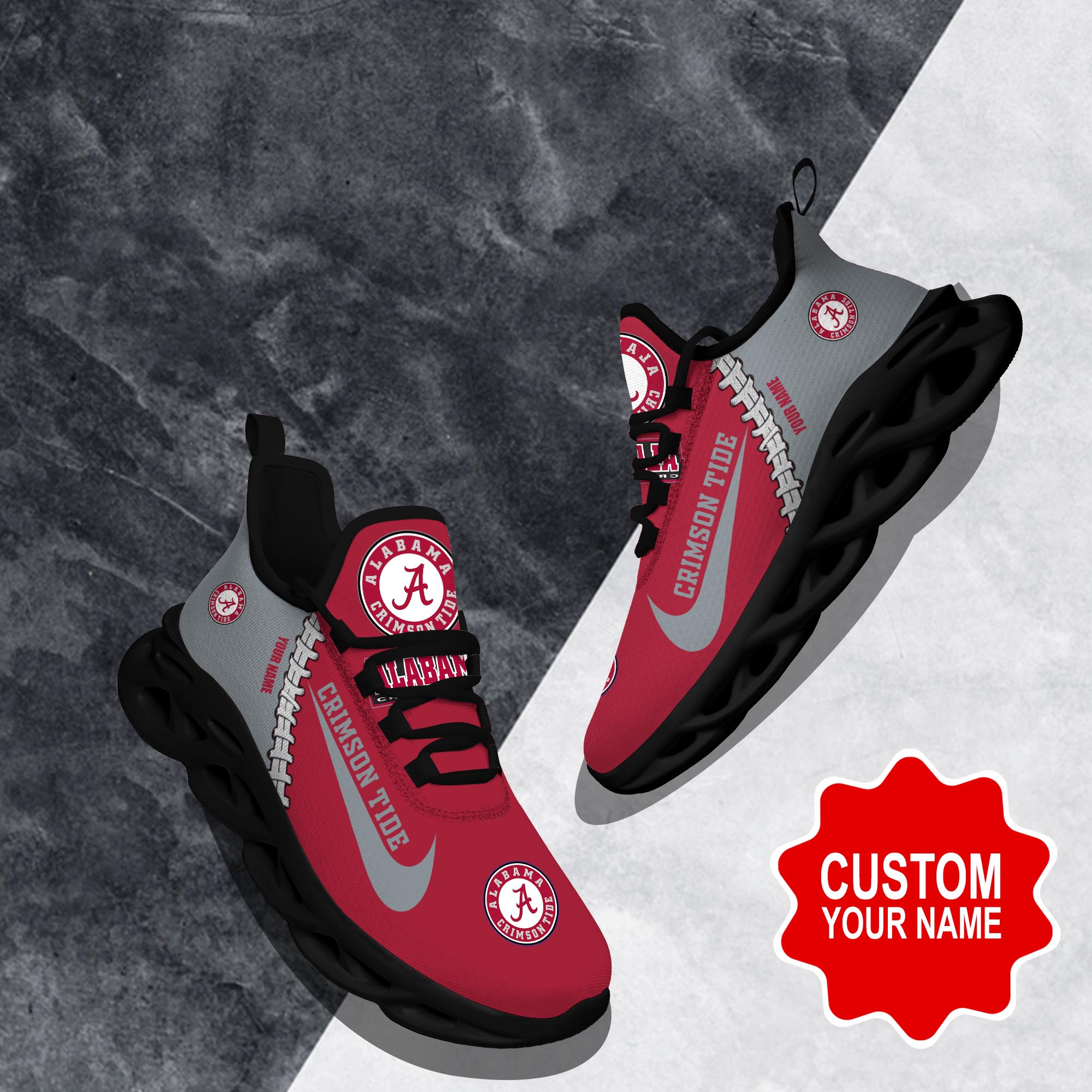 Alabama Crimson Tide Max Soul Shoes Sneakers For Men And Women Calebmatthewhans