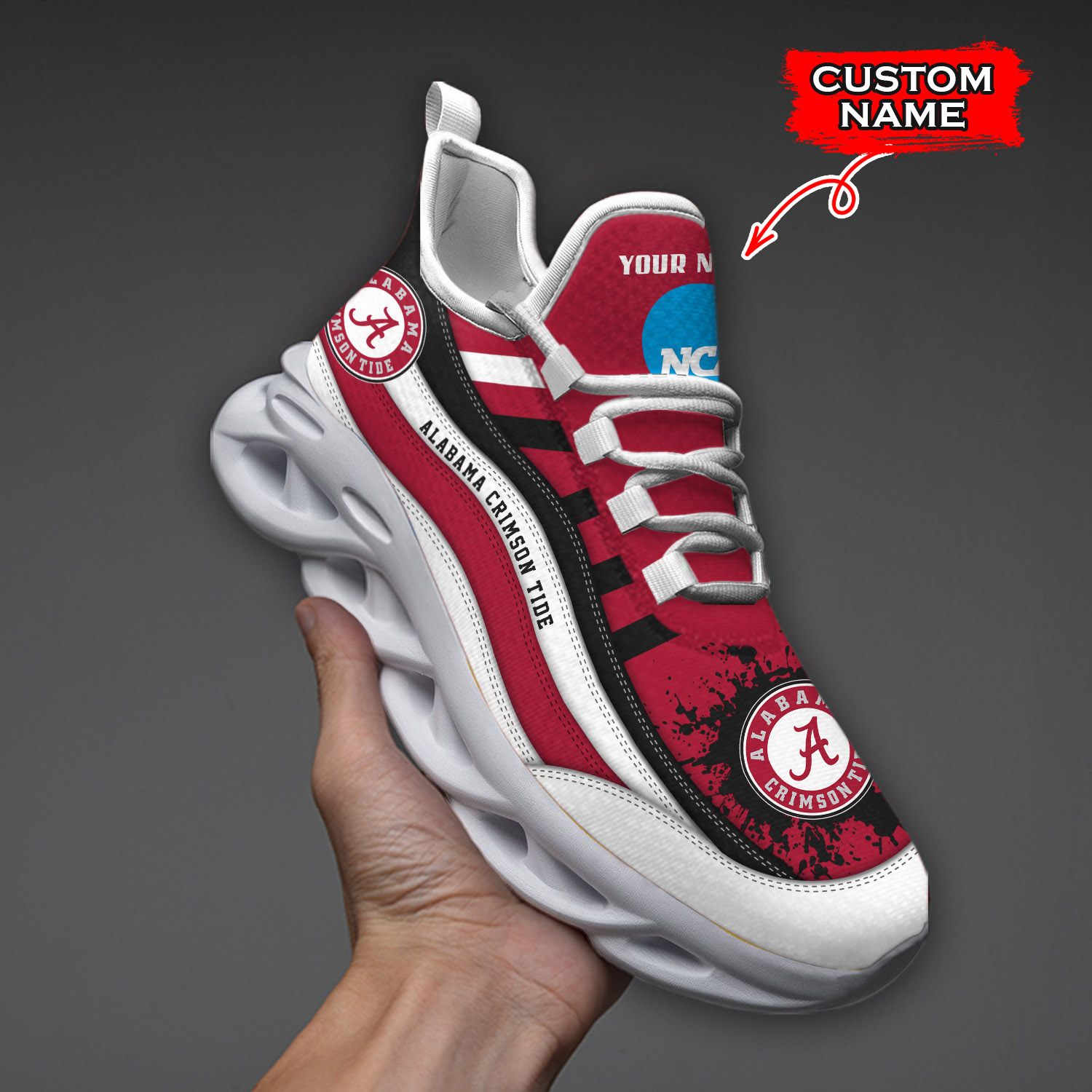 Alabama Crimson Tide NCAA Max Soul Shoes Sneakers For Men And Women Calebmatthewhans