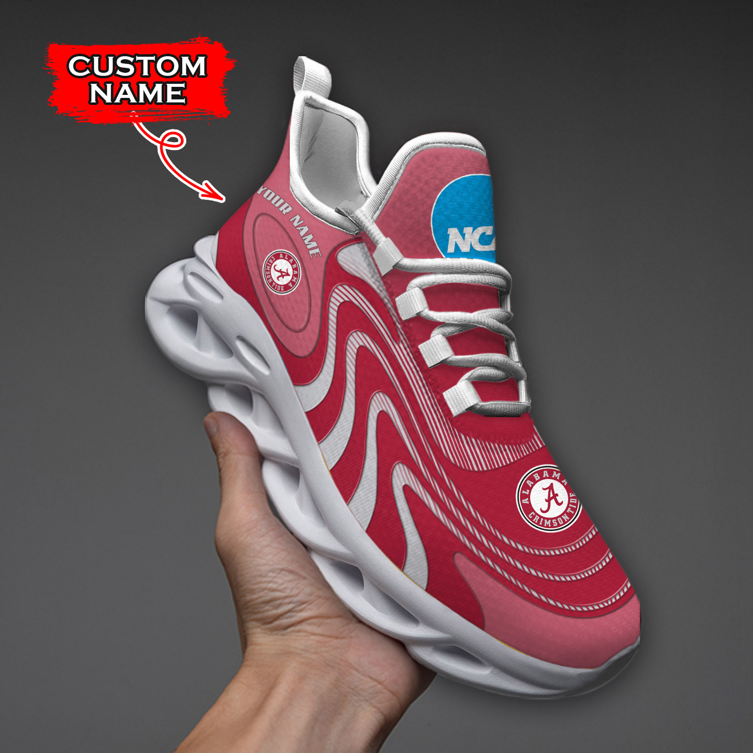 Alabama Crimson Tide NCAA Max Soul Shoes Sneakers For Men And Women Calebmatthewhans