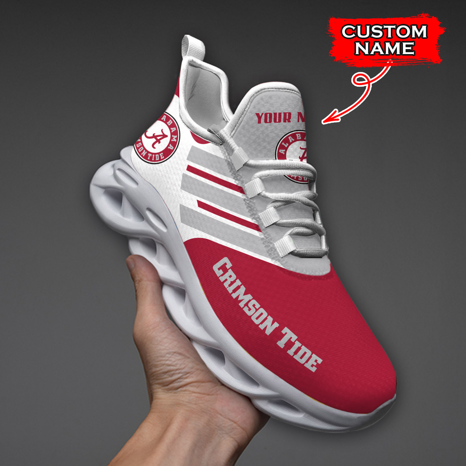 Alabama Crimson Tide NCAA Max Soul Shoes Sneakers For Men And Women Calebmatthewhans