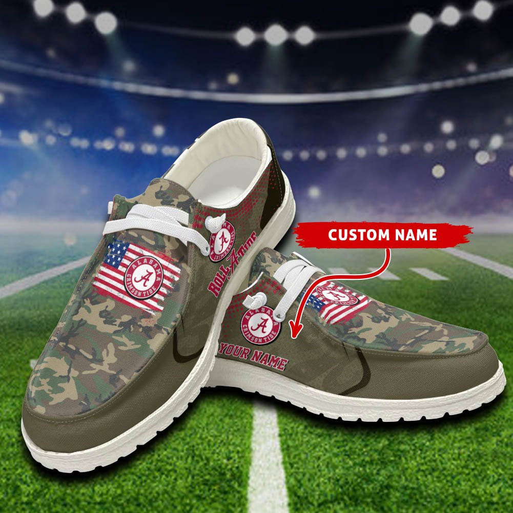 Alabama Crimson Tide Personalized Hey Dude Shoes For Men And Women Calebmatthewhans
