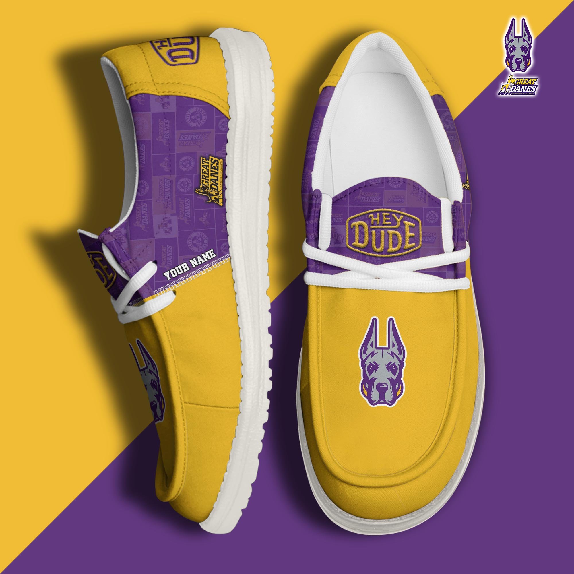 Albany Great Danes Personalized Hey Dude Shoes For Men And Women Calebmatthewhans