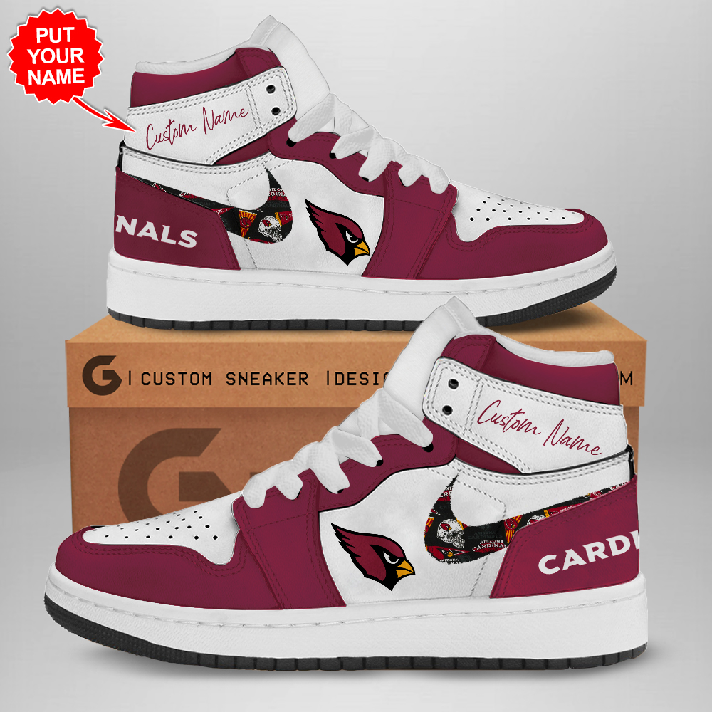 Arizona Cardinals AJ1 High Sneakers Shoes For Men And Women Calebmatthewhans