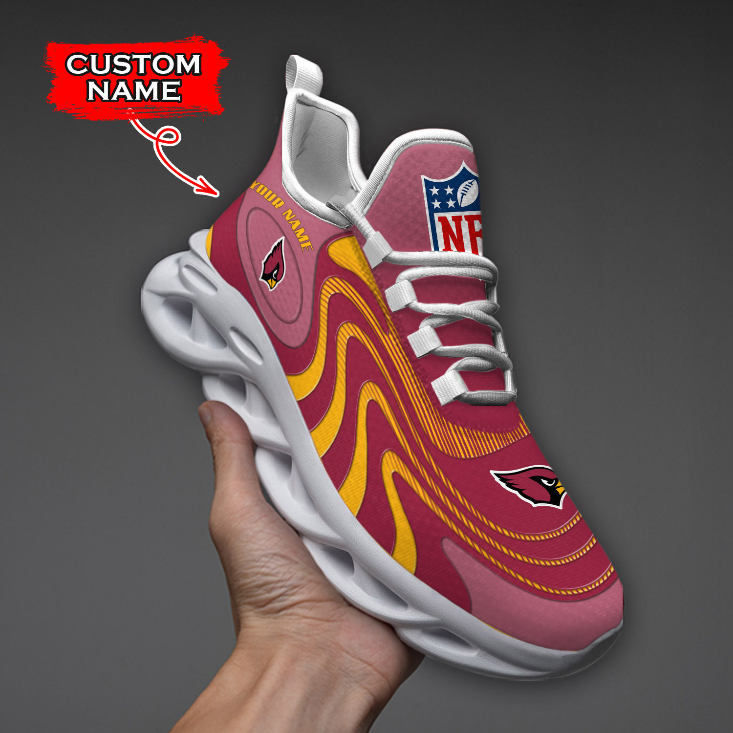 Arizona Cardinals NFL Max Soul Shoes Sneakers For Men And Women Calebmatthewhans