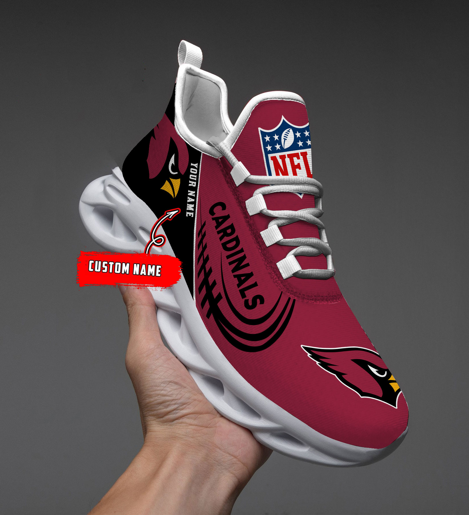 Arizona Cardinals NFL Max Soul Shoes Sneakers For Men And Women Calebmatthewhans