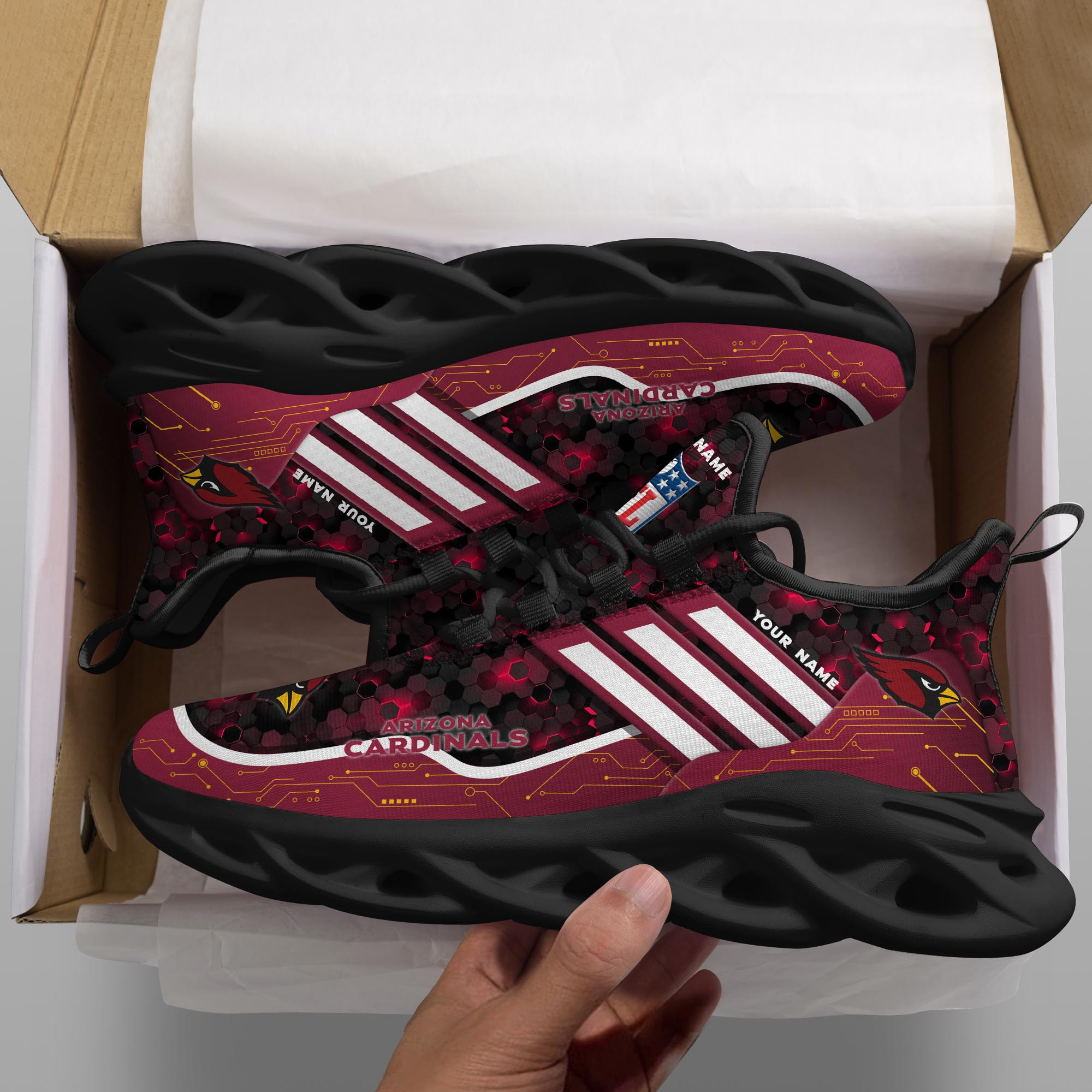 Arizona Cardinals NFL Max Soul Shoes Sneakers For Men And Women Calebmatthewhans