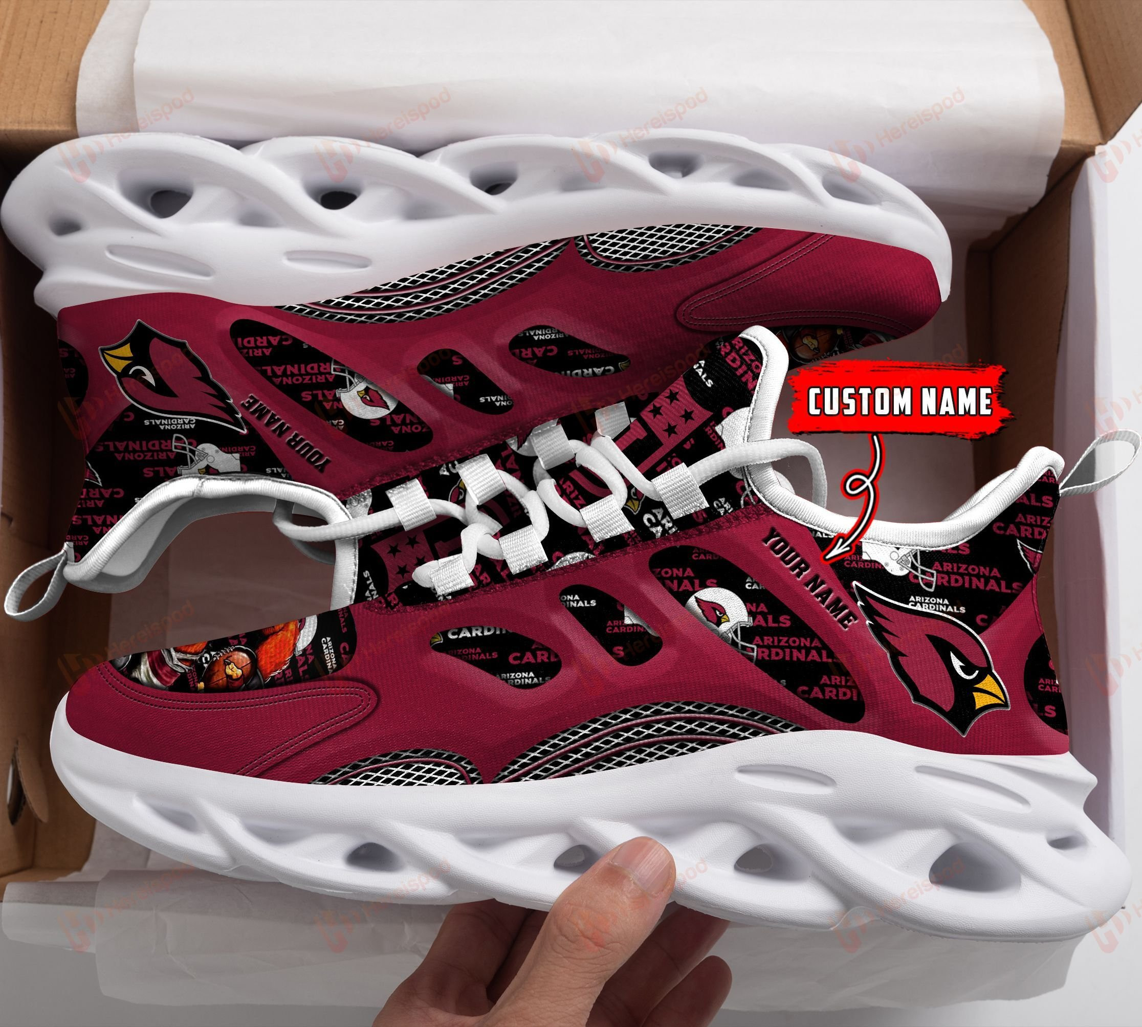Arizona Cardinals NFL Max Soul Shoes Sneakers For Men And Women Calebmatthewhans