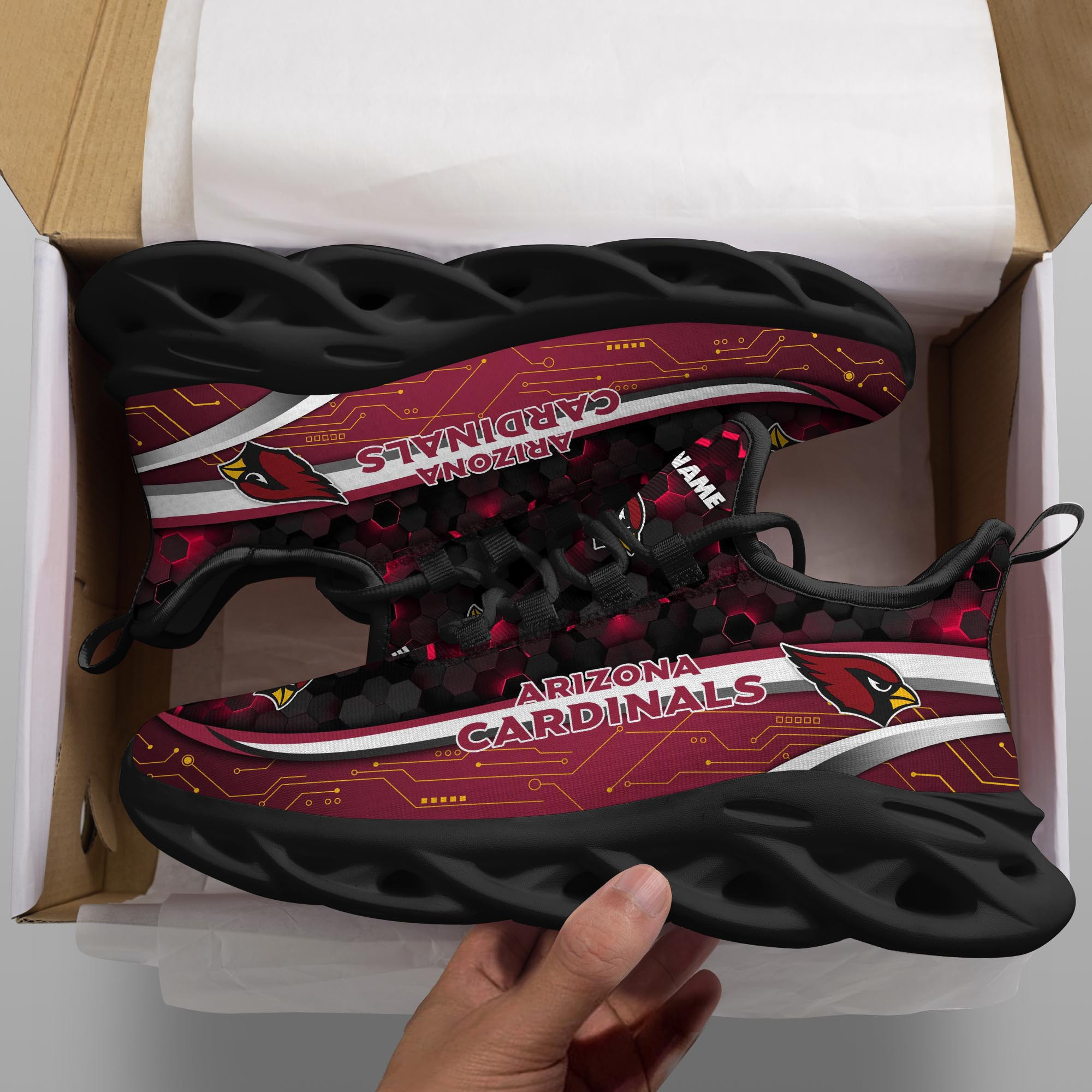 Arizona Cardinals NFL Max Soul Shoes Sneakers For Men And Women Calebmatthewhans
