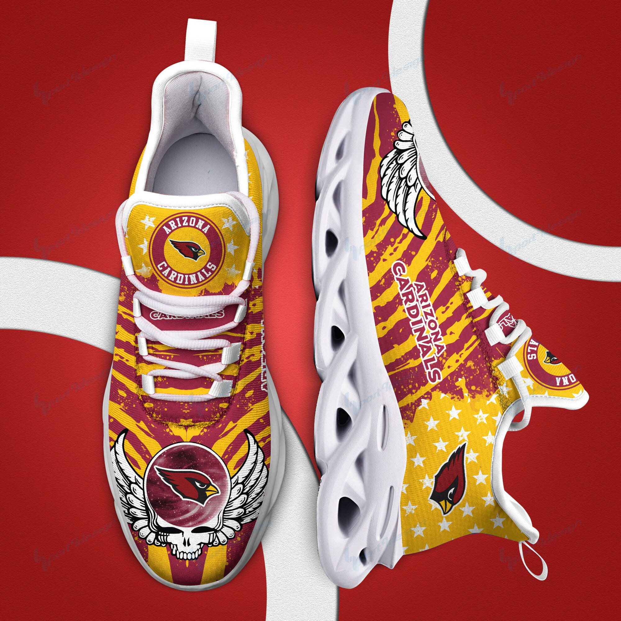 Arizona Cardinals NFL Max Soul Shoes Sneakers For Men And Women Calebmatthewhans