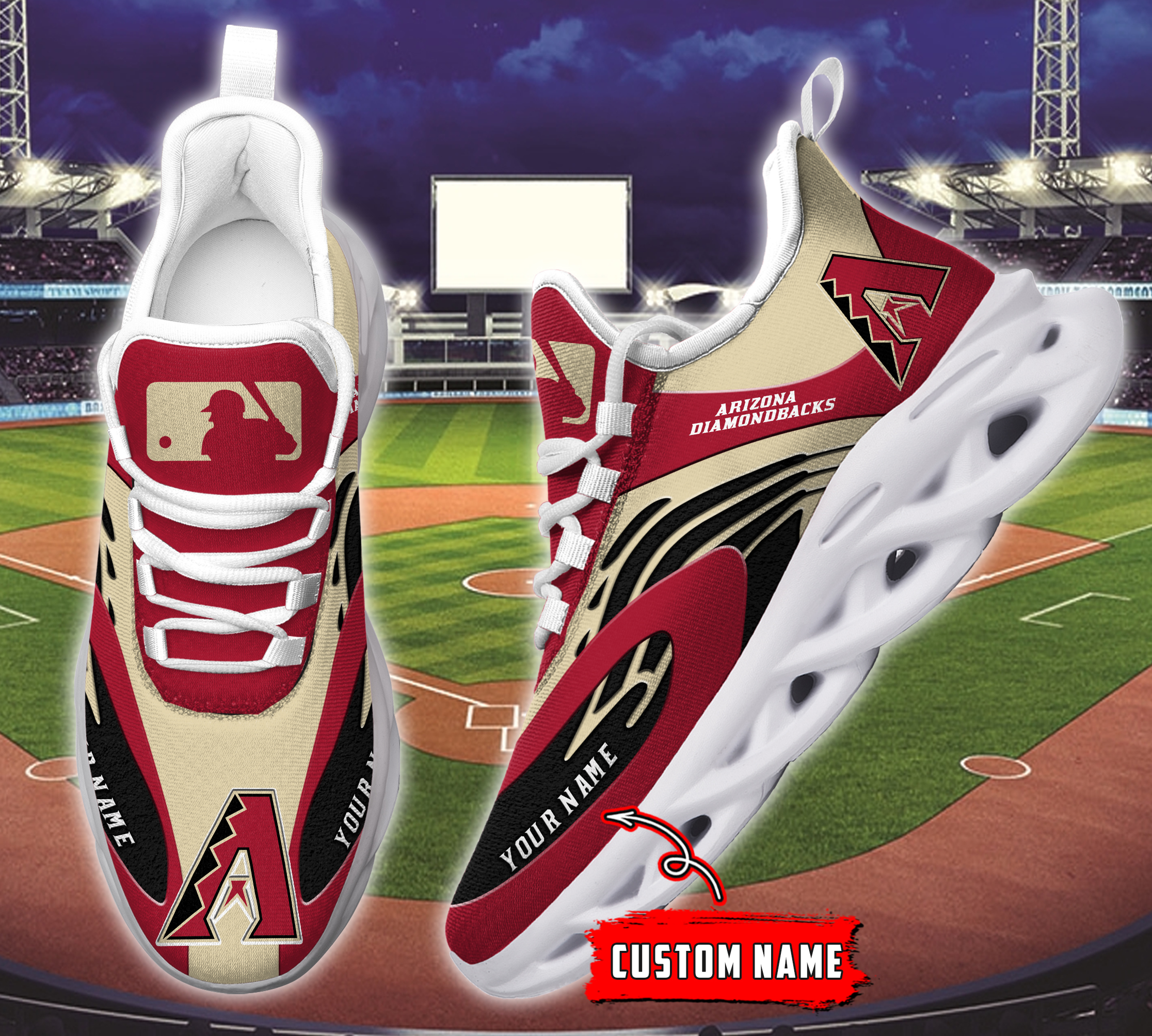 Arizona Diamondbacks MLB Max Soul Shoes Sneakers For Men And Women Calebmatthewhans