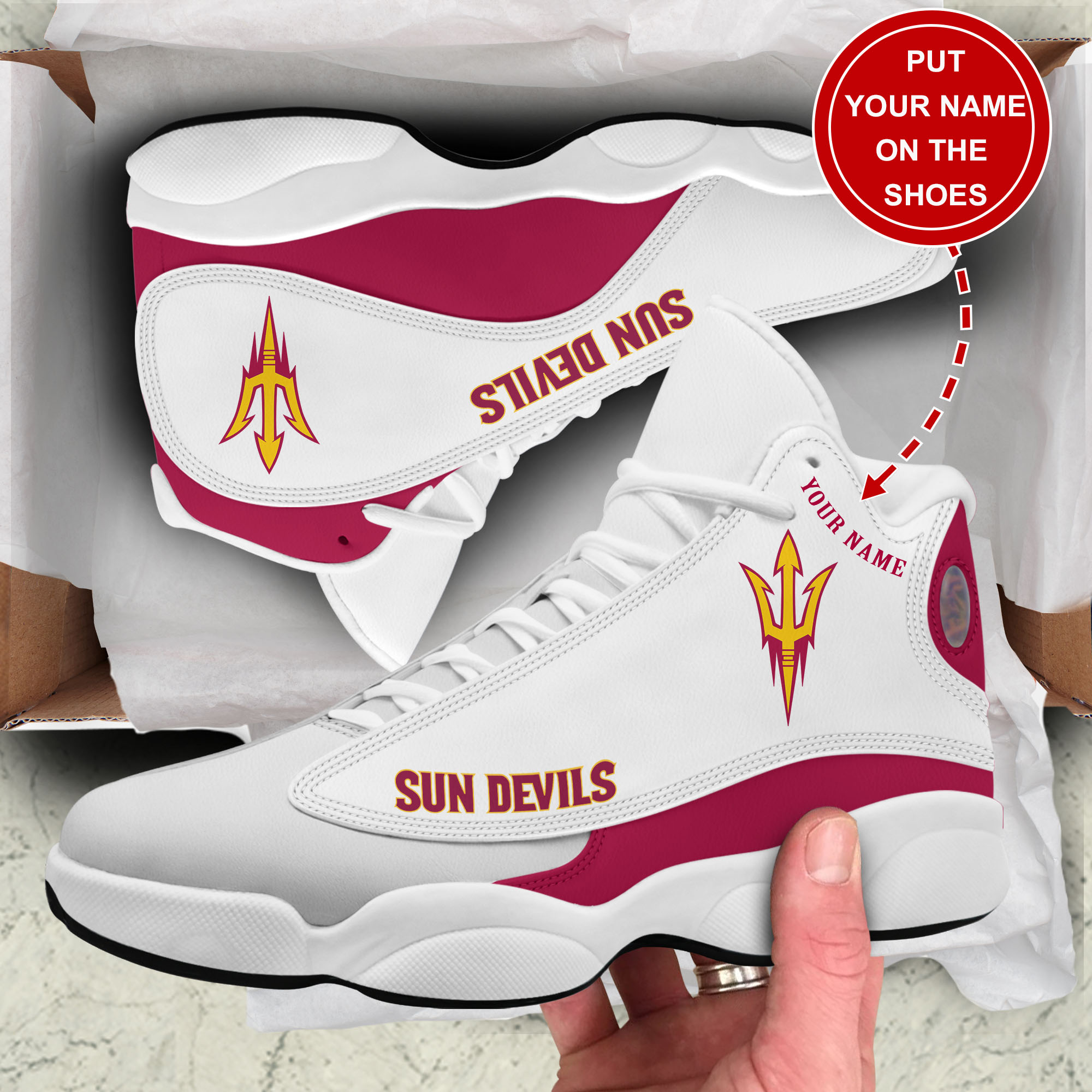 Arizona State Sun Devils AJ13 Sneakers Shoes For Men And Women Calebmatthewhans