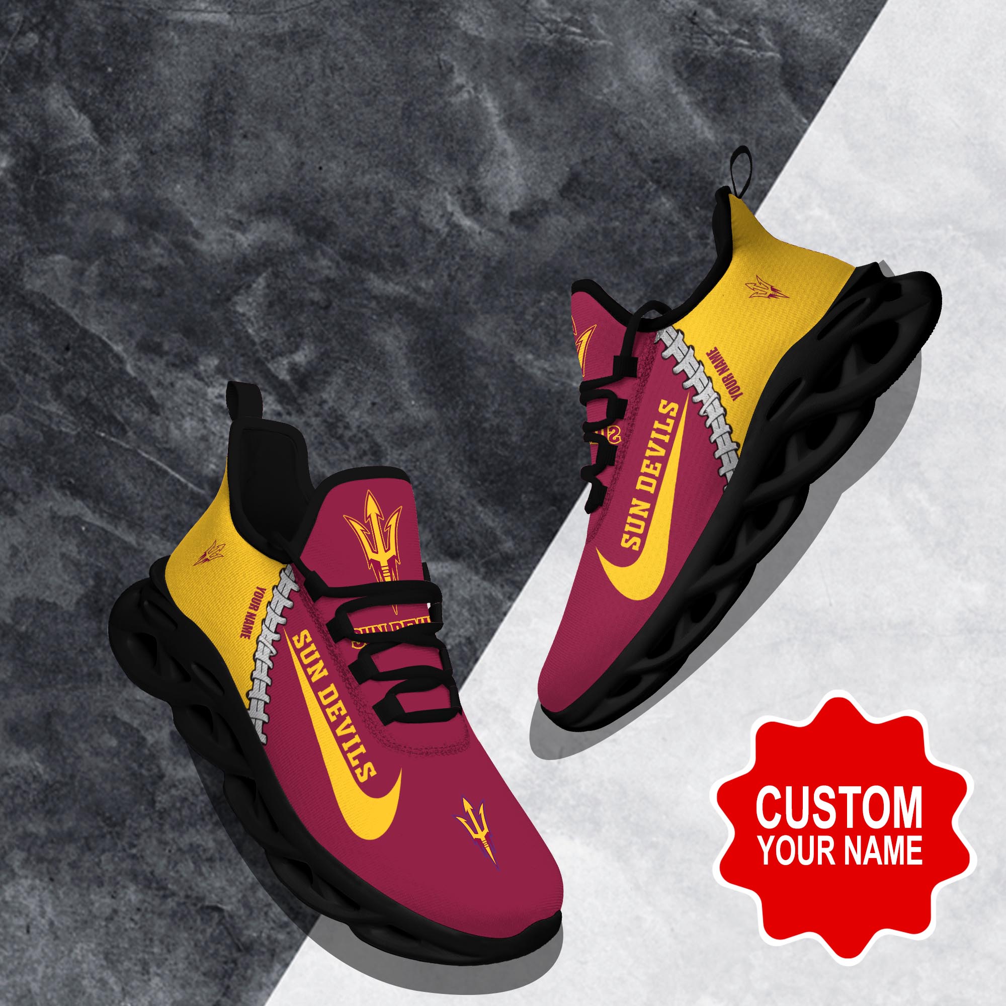Arizona State Sun Devils Max Soul Shoes Sneakers For Men And Women Calebmatthewhans