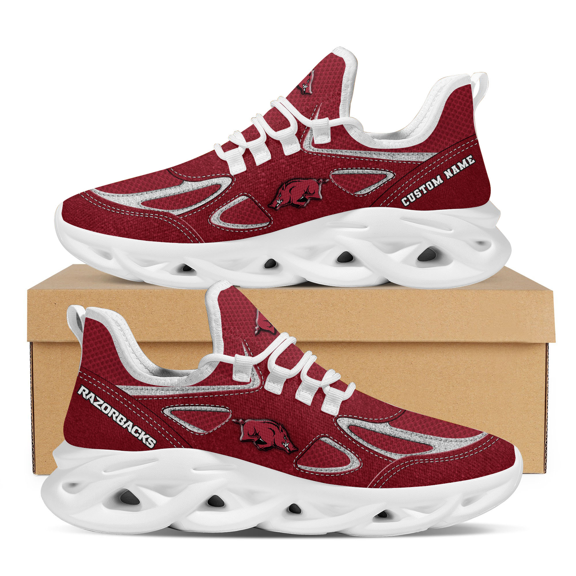 Arkansas Razorbacks Max Soul Shoes Sneakers For Men And Women Calebmatthewhans