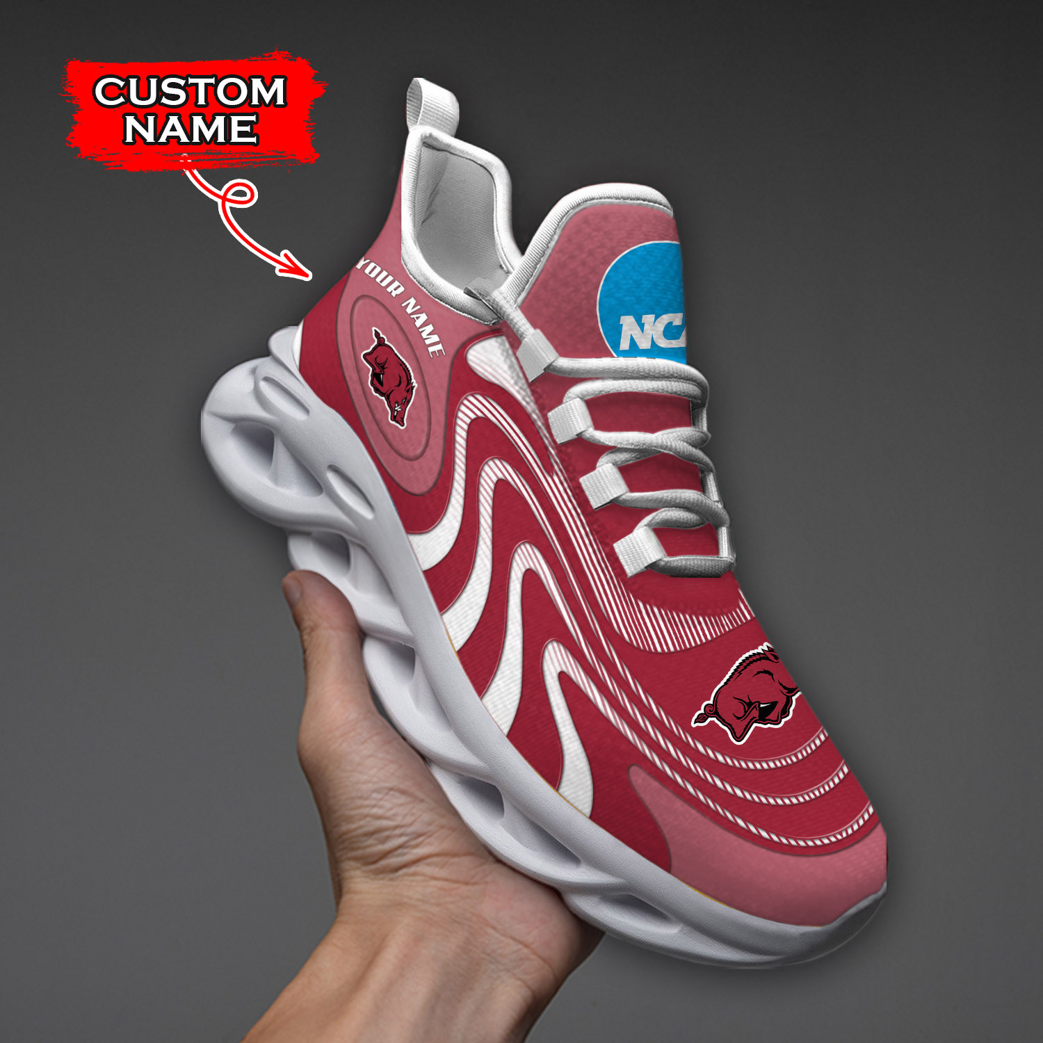 Arkansas Razorbacks NCAA Max Soul Shoes Sneakers For Men And Women Calebmatthewhans