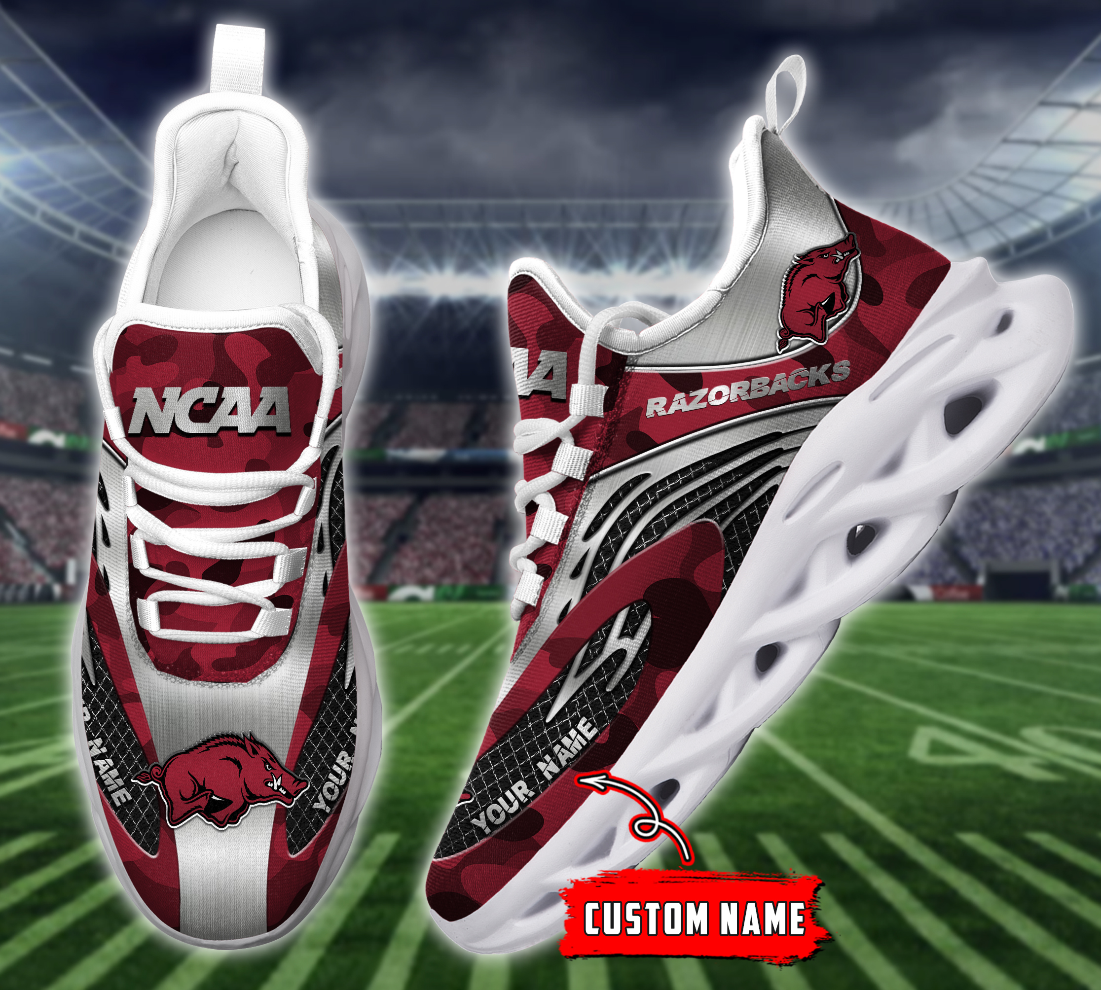 Arkansas Razorbacks NCAA Max Soul Shoes Sneakers For Men And Women Calebmatthewhans