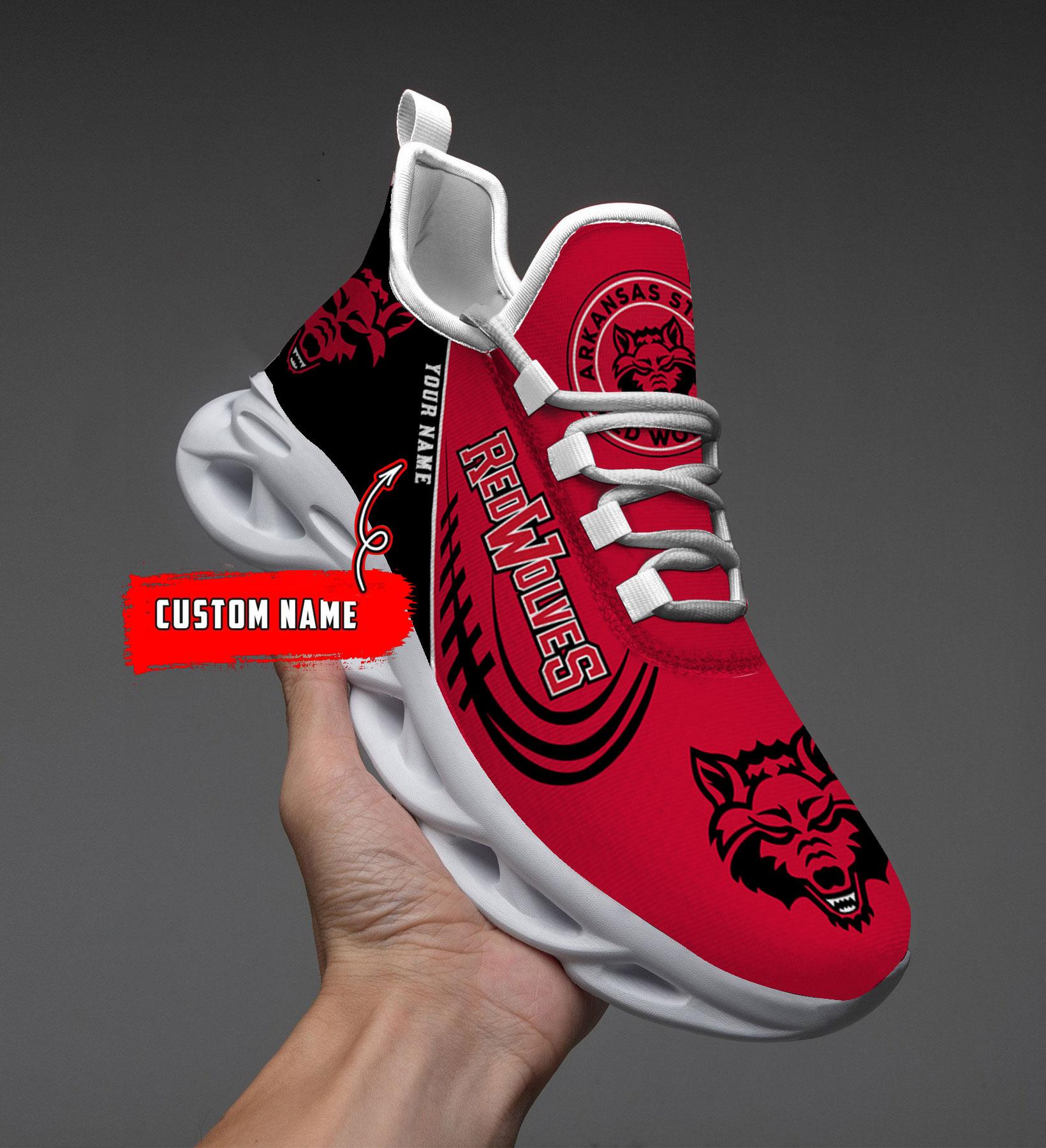 Arkansas State Red Wolves Max Soul Shoes Sneakers For Men And Women Calebmatthewhans