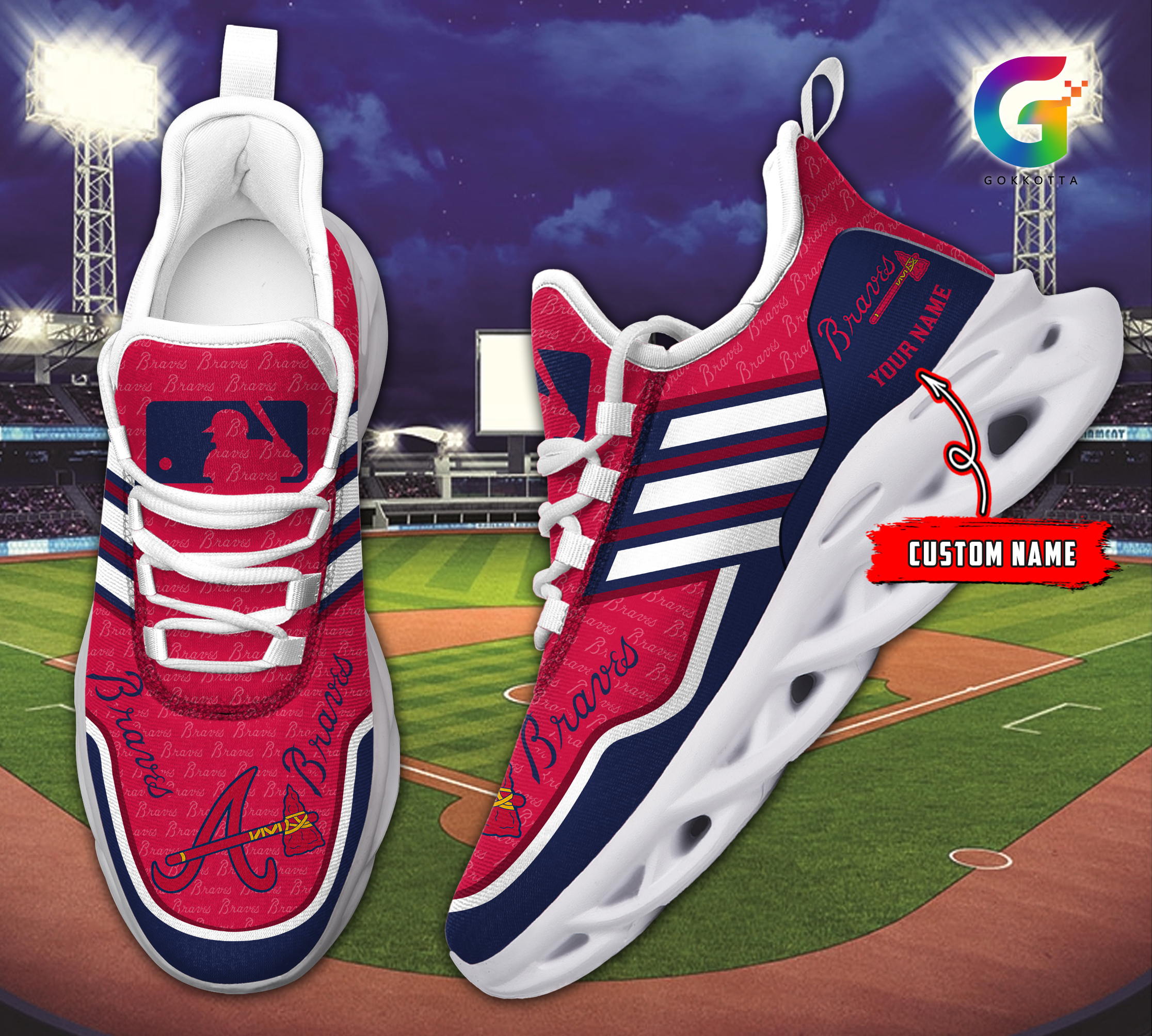 Atlanta Braves MLB Max Soul Shoes Sneakers For Men And Women Calebmatthewhans