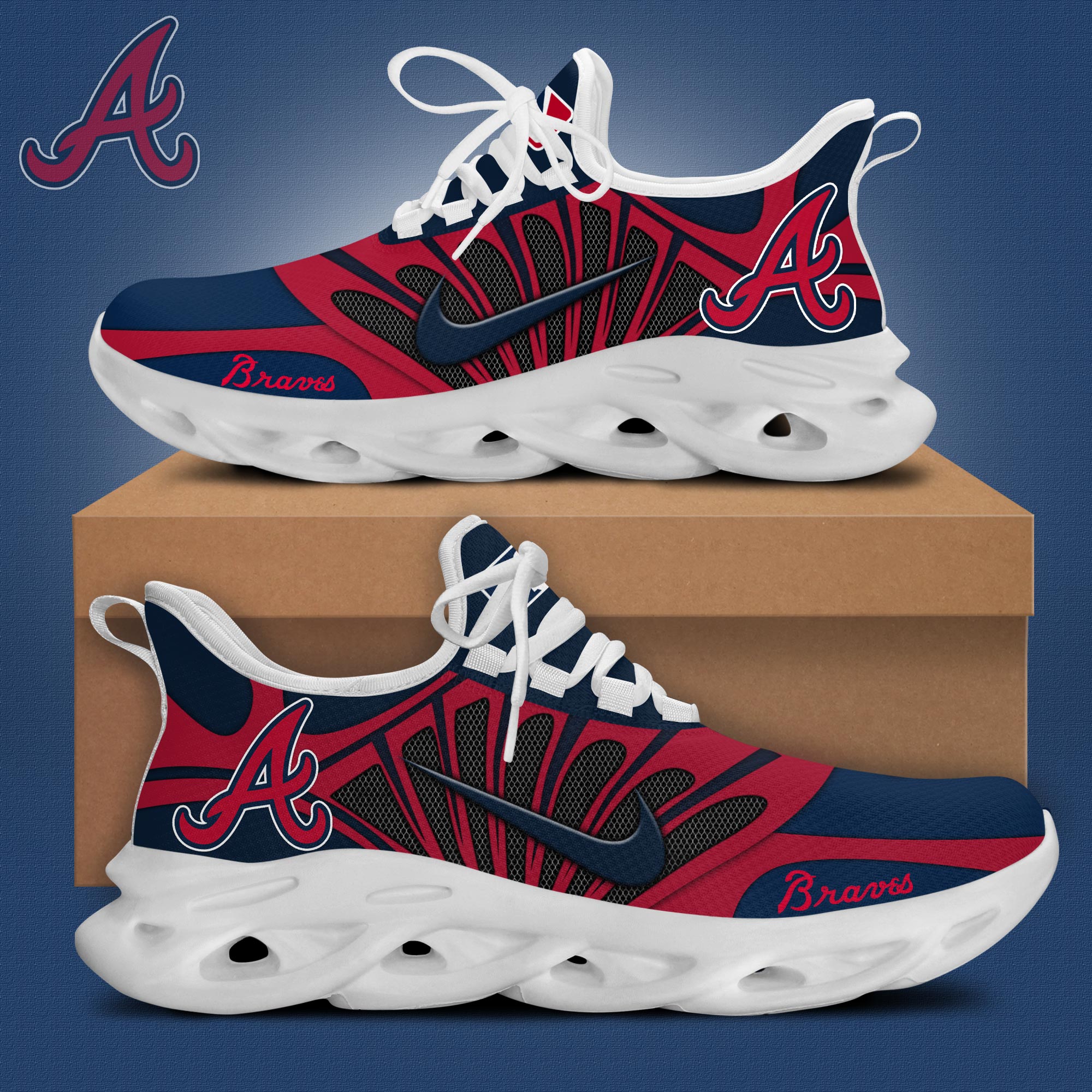 Atlanta Braves Max Soul Shoes Sneakers For Men And Women Calebmatthewhans
