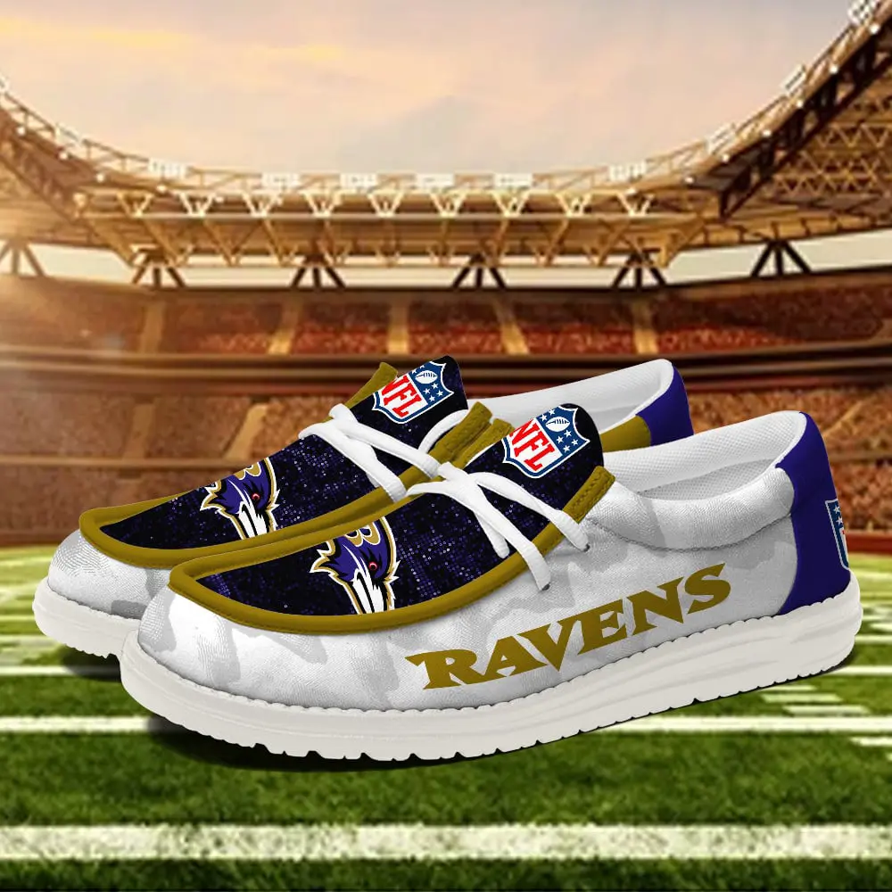 Baltimore Ravens Personalized Hey Dude Shoes For Men And Women Calebmatthewhans