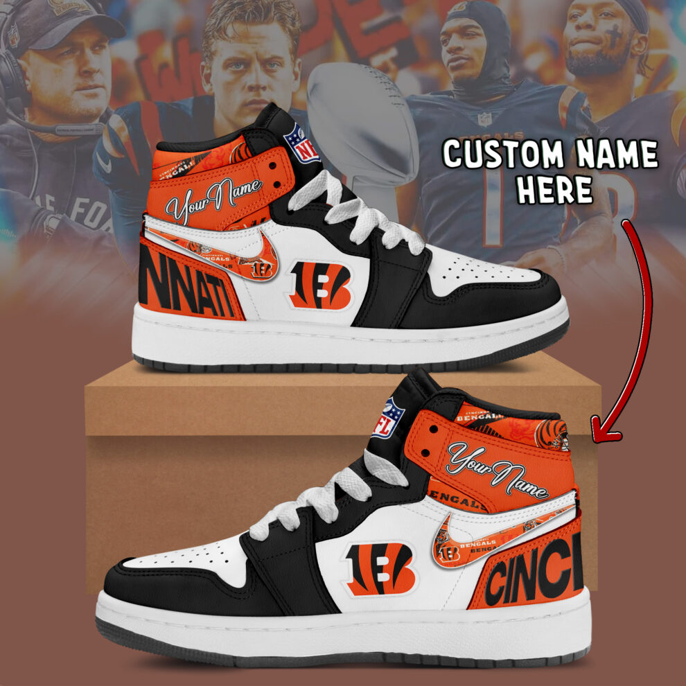 Cincinnati Bengals AJ1 High Sneakers Shoes For Men And Women Calebmatthewhans