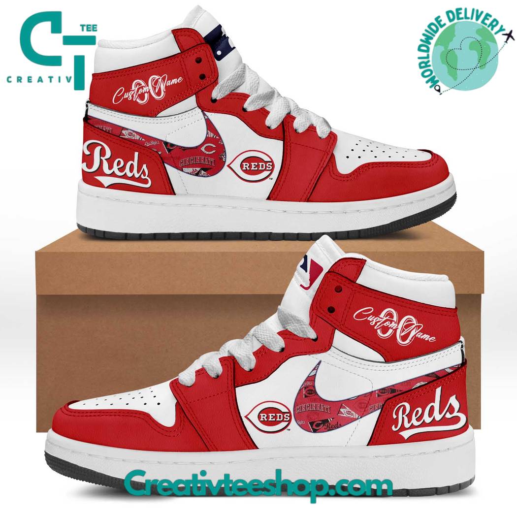 Cincinnati Reds AJ1 High Sneakers Shoes For Men And Women Calebmatthewhans