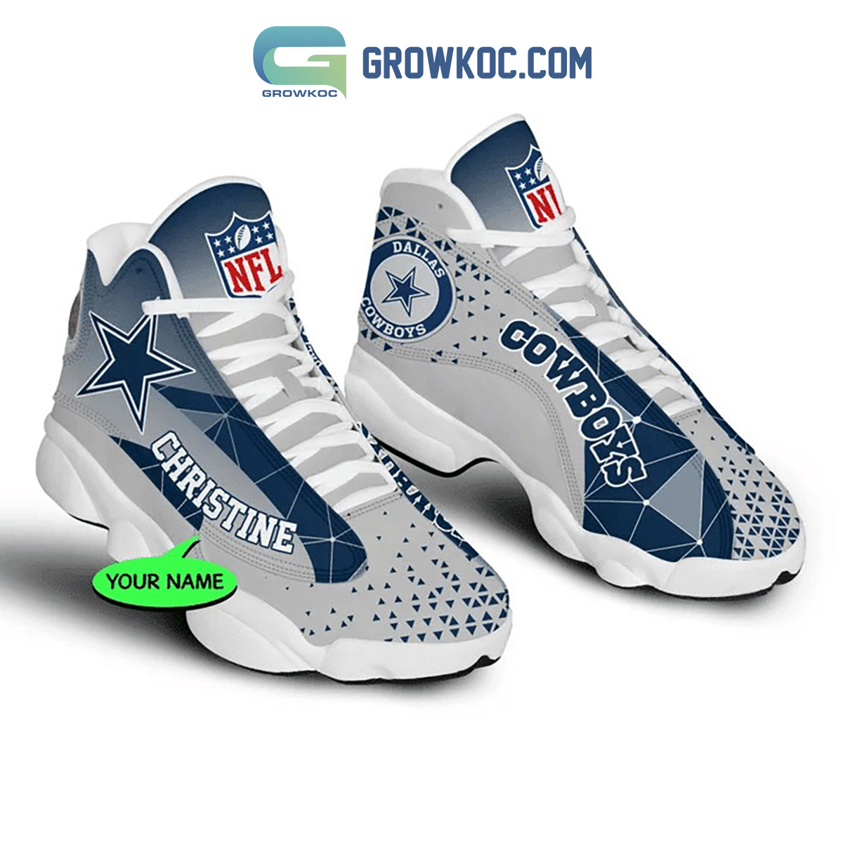 Dallas Cowboys AJ13 Sneakers Shoes For Men And Women Calebmatthewhans