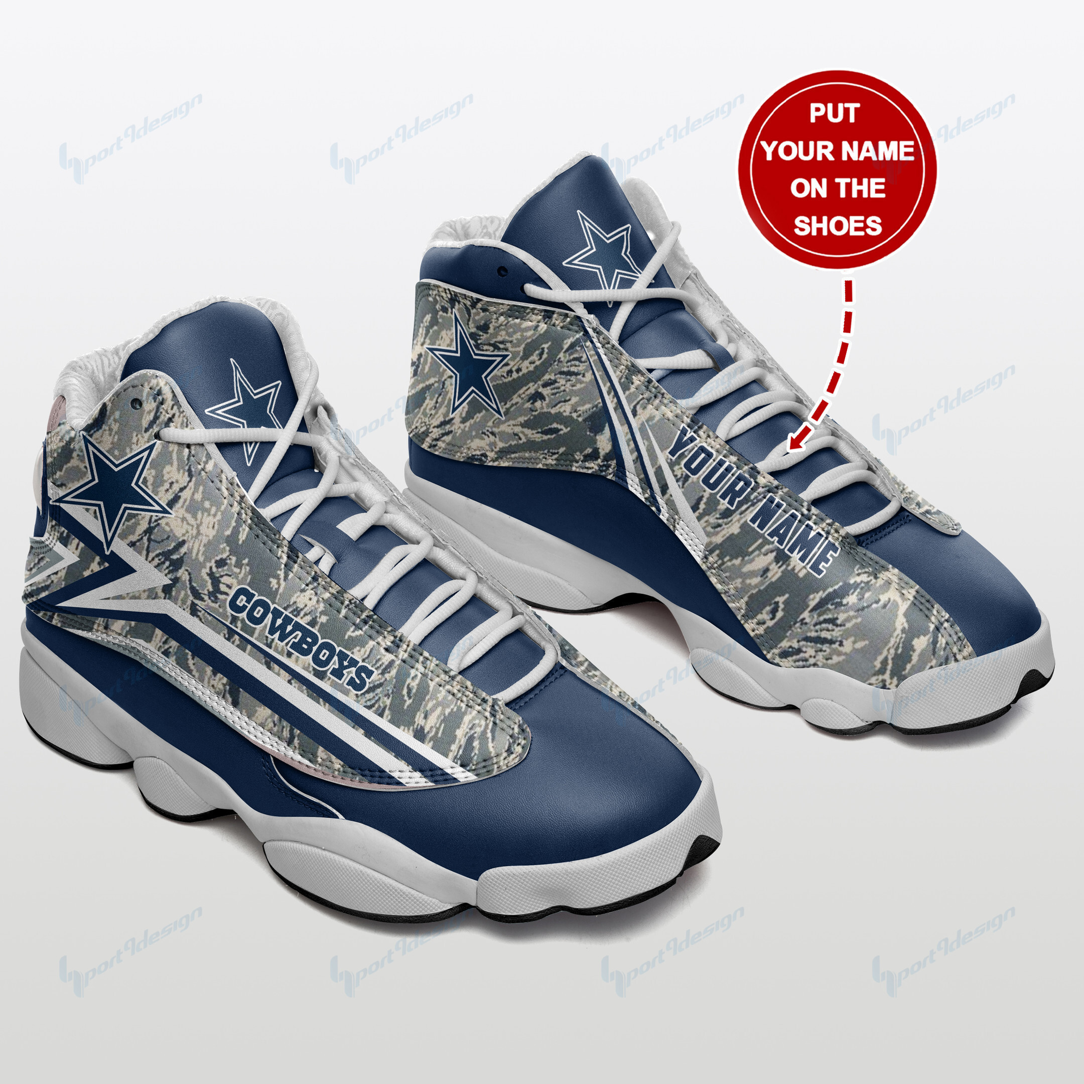 Dallas Cowboys NFL AJ13 Sneakers Shoes For Men And Women Calebmatthewhans