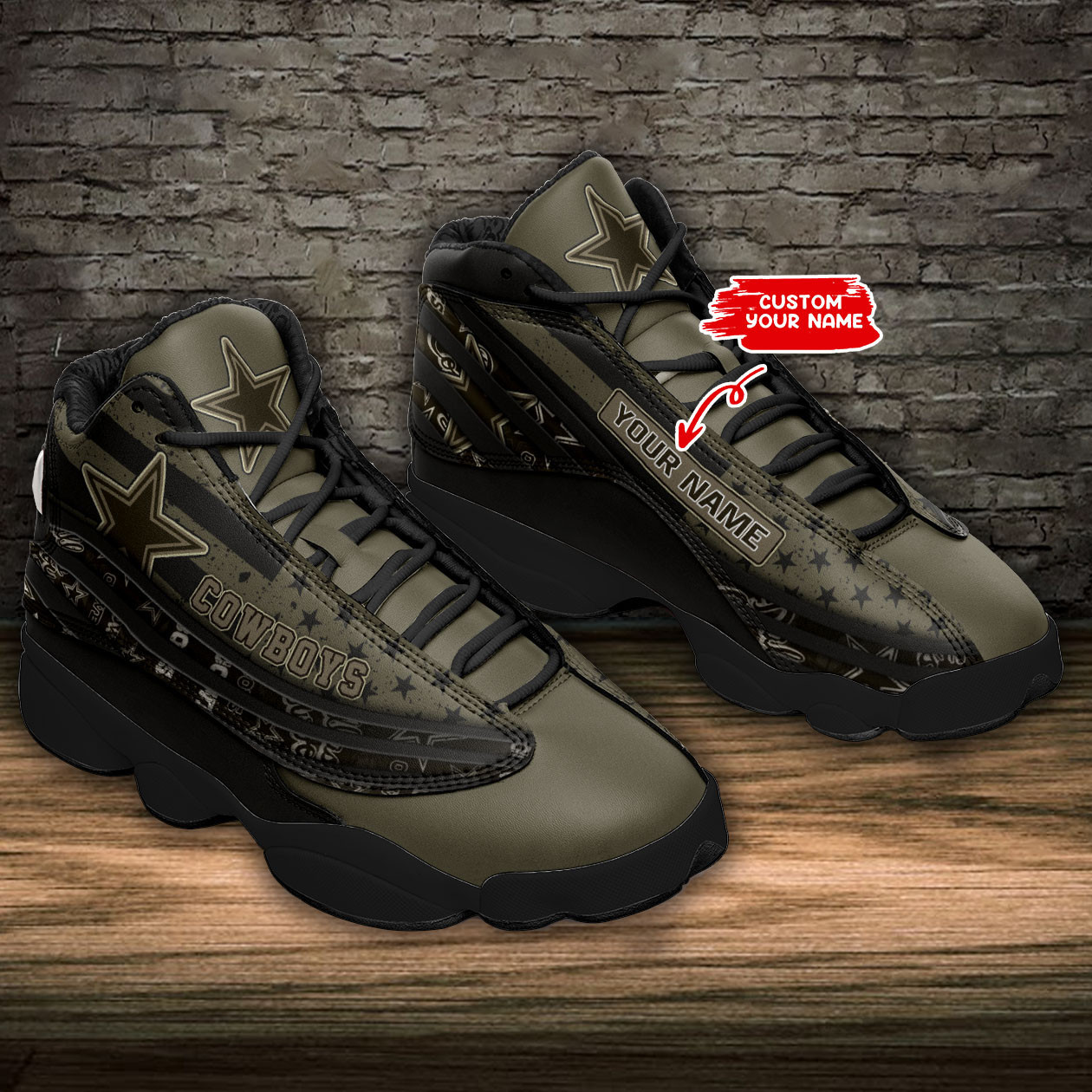 Dallas Cowboys NFL AJ13 Sneakers Shoes For Men And Women Calebmatthewhans