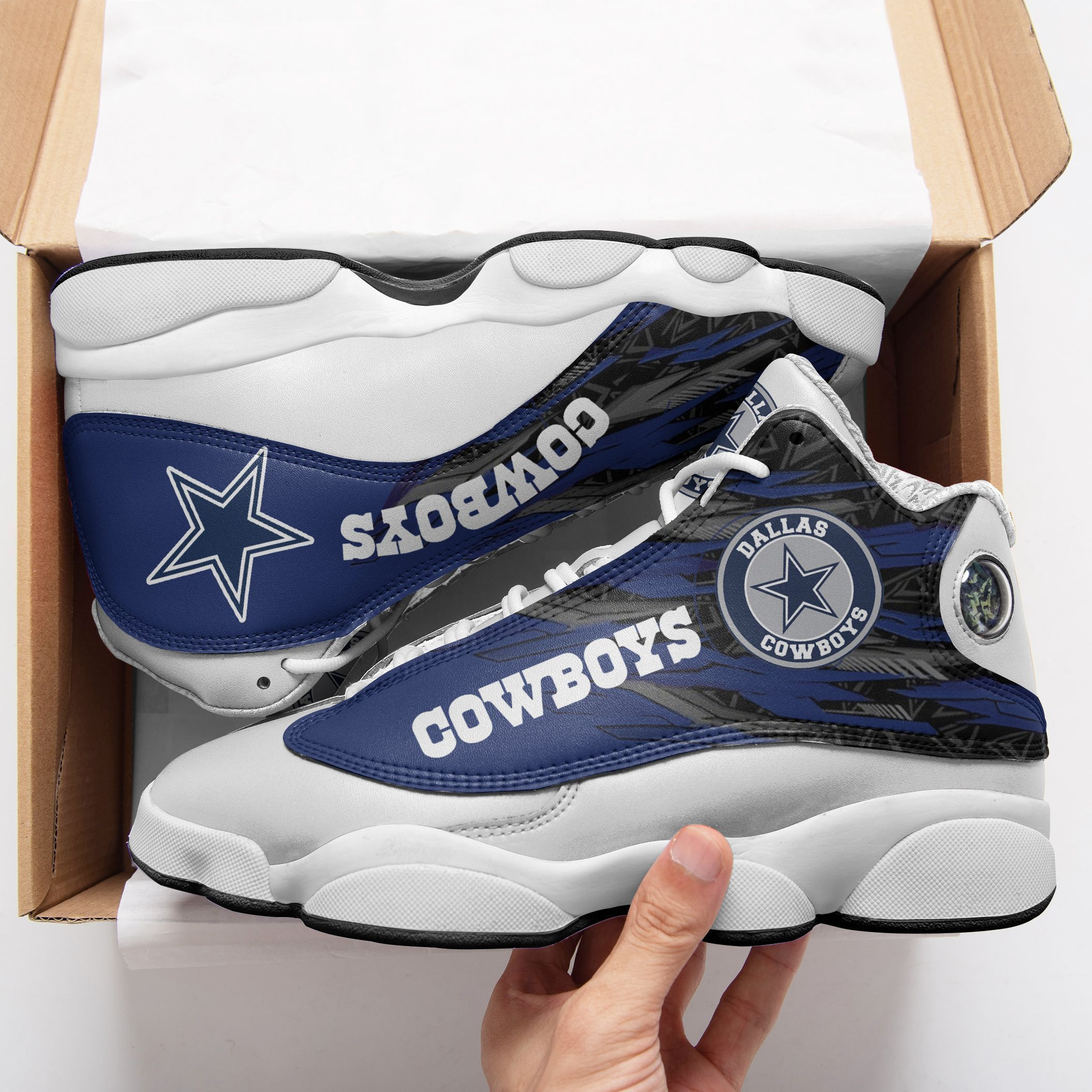 Dallas Cowboys NFL AJ13 Sneakers Shoes For Men And Women Calebmatthewhans